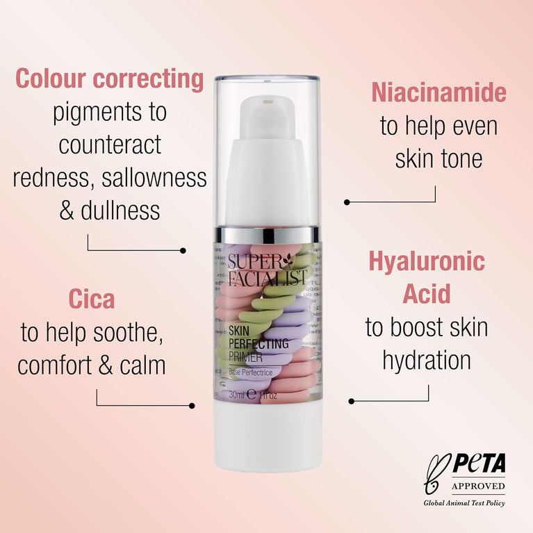 Super Facialist Flawless Base Primer with Color Balancing Technology, Hydrating Hyaluronic Acid & Oil-Control Niacinamide - 30ml