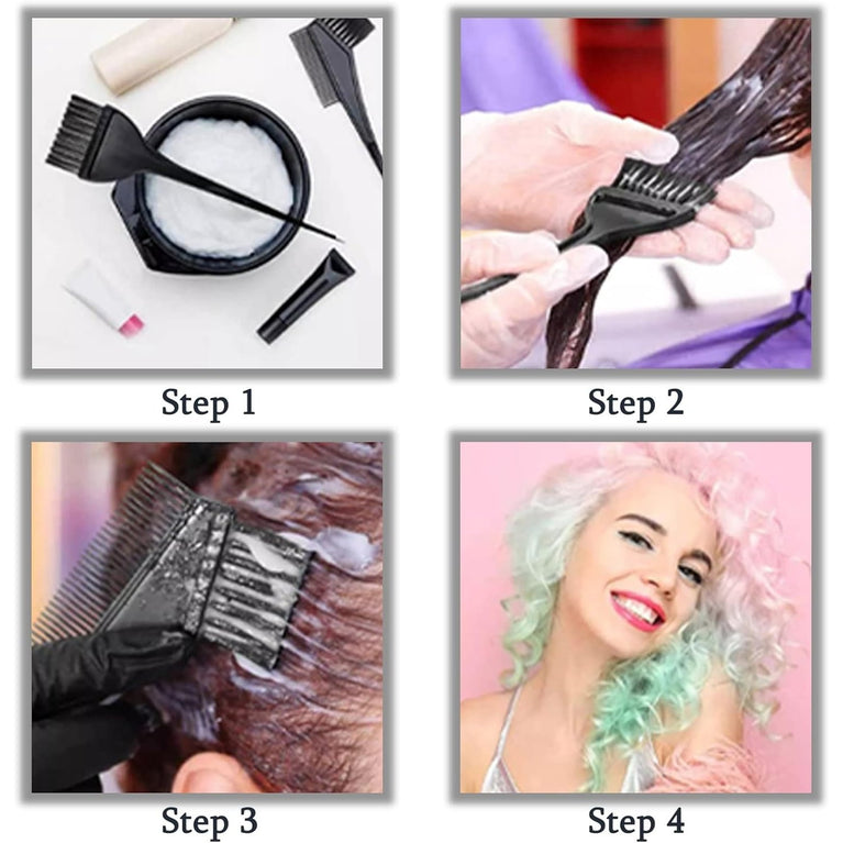 NEPAK Hair Coloring Kit with 24 Pcs, Tinting Bowl, Dye Brush, Ear Cover, and Gloves for Hair Coloring Applicator