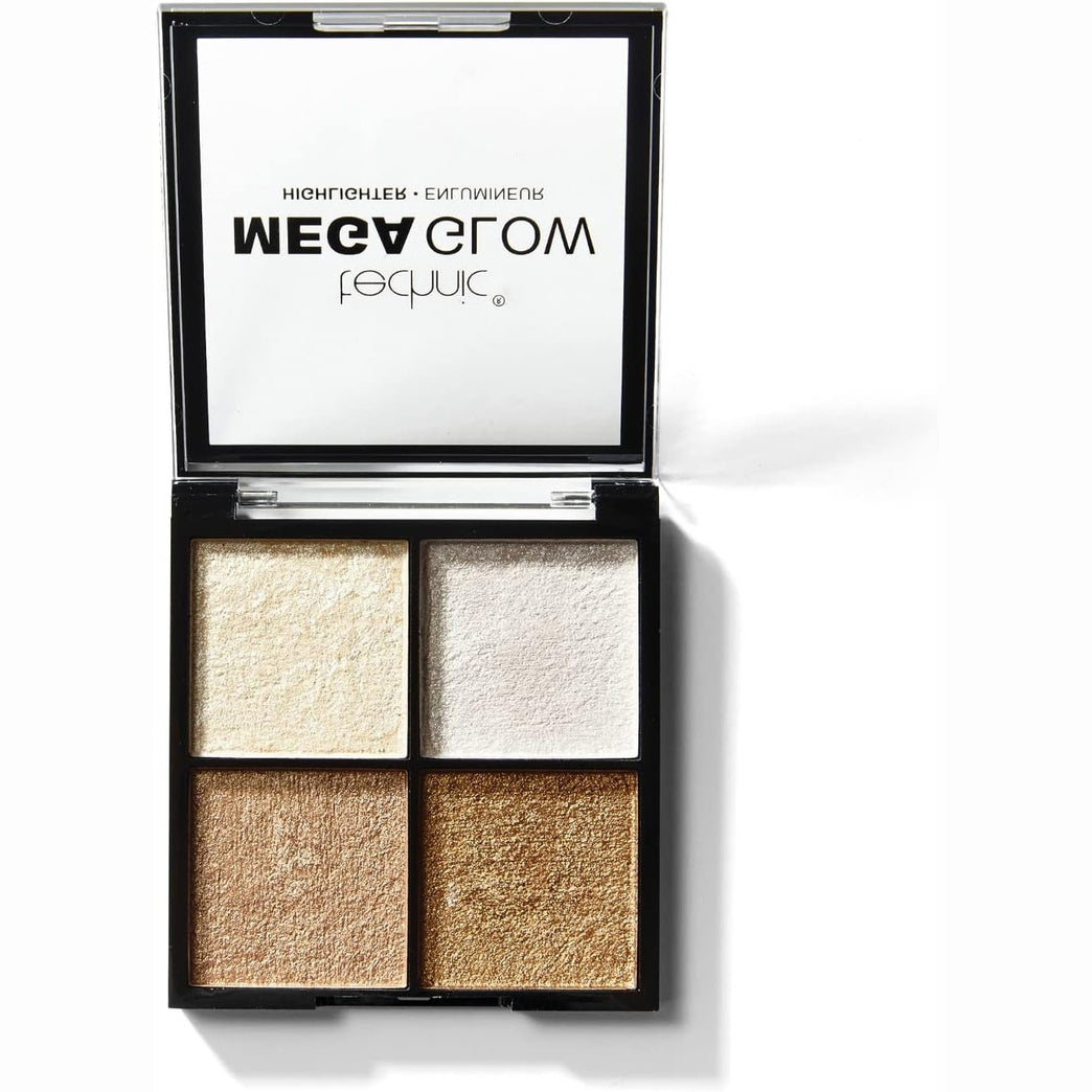 Technic Radiant Shimmer Highlighter Quartet - Vegan & Cruelty-Free Glow Palette