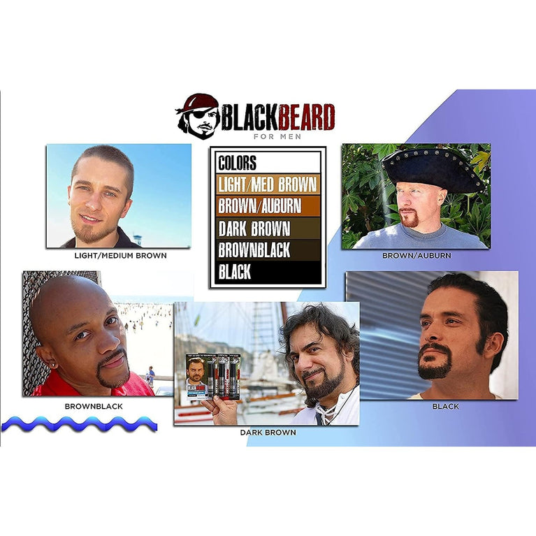 Blackbeard for Men - temporary brush on colour 12ml (0.40oz) (Dark Brown)