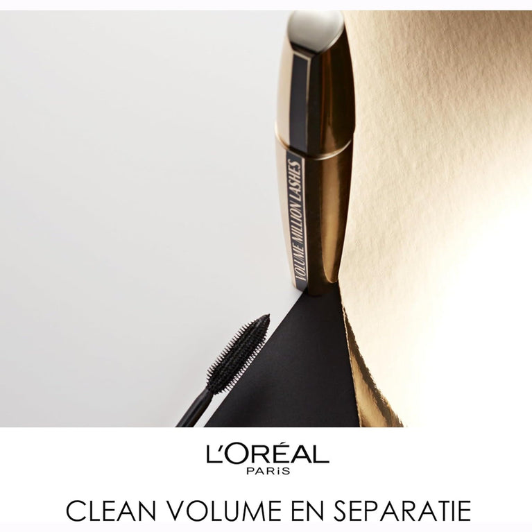 L'Oreal Black Mascara, 10 ml - One Coat No Clump Volume Enhancer (Pack of 1)