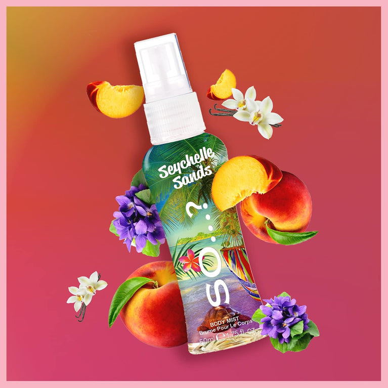 So...? Escapes Grande Womens Gift Set with 6 Body Mist Fragrance Sprays