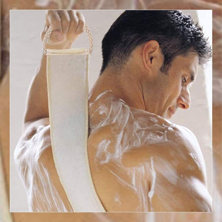 Exfoliating Loofah Back Scrubber with Double-Sided Strap