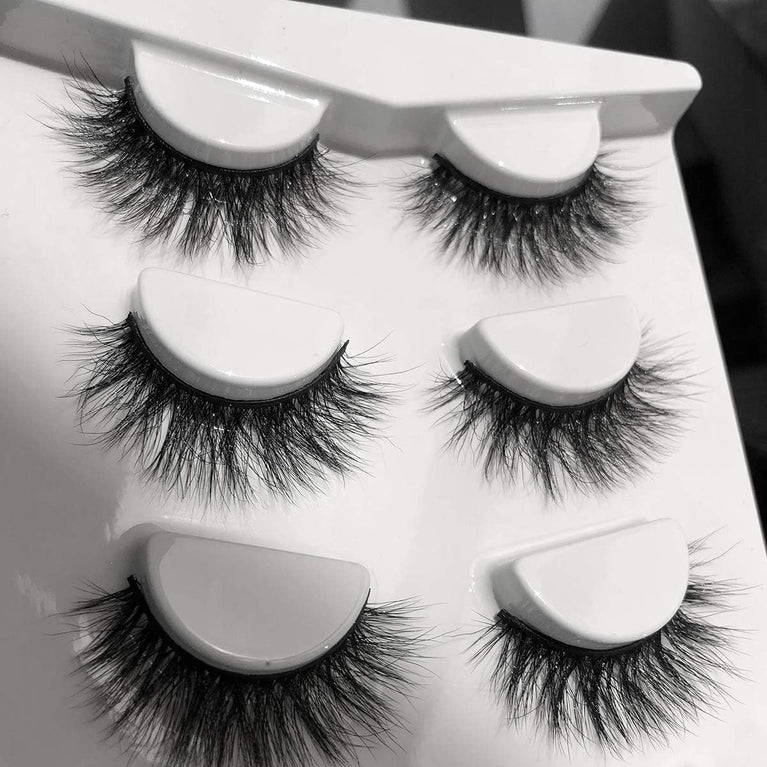 Ultra-Soft 3D Faux Mink Eyelashes Multipack - Lightweight, Hypoallergenic, and Reusable Wispy Eyelashes for Natural Volume and Curl