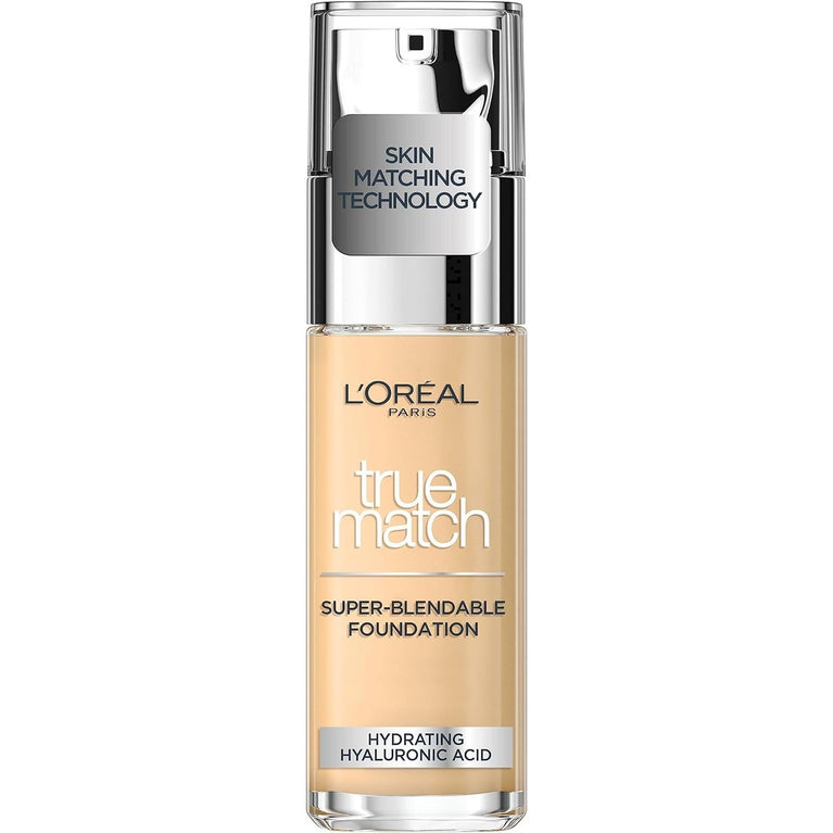 L'Oreal Paris True Match Hydrating Foundation with SPF 17 and Hyaluronic Acid - 1N Ivory, 30ml