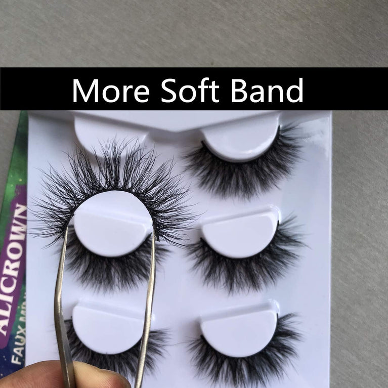Ultra-Soft 3D Faux Mink Eyelashes Multipack - Lightweight, Hypoallergenic, and Reusable Wispy Eyelashes for Natural Volume and Curl