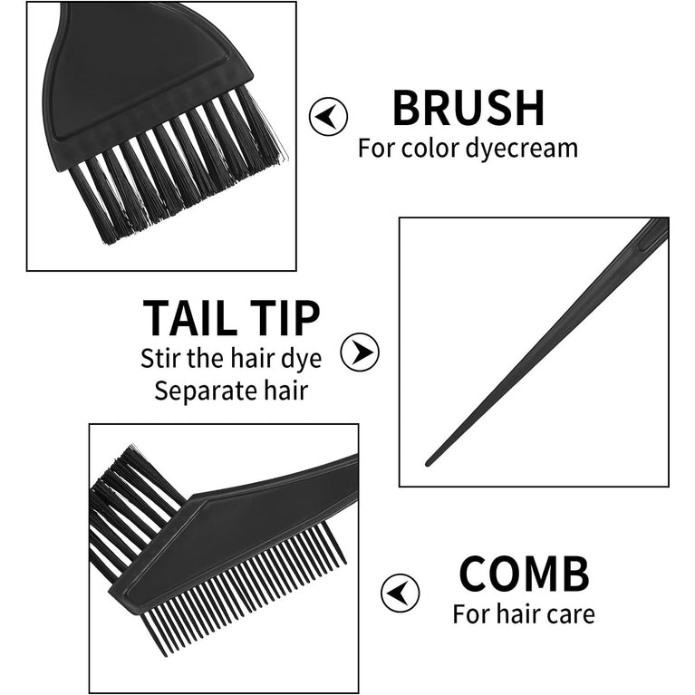 Hair Coloring Brushes and Mixing Bowl Set for DIY Salon Hair Coloring