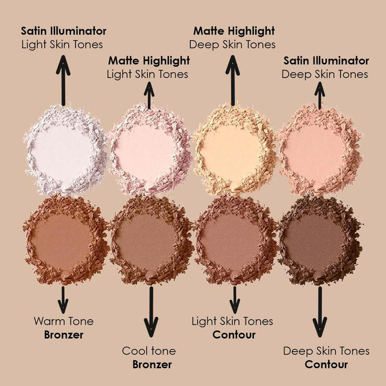 NYX Pro Blendable Highlight & Contour Palette: Matte & Pearly Shades for Custom Sculpting