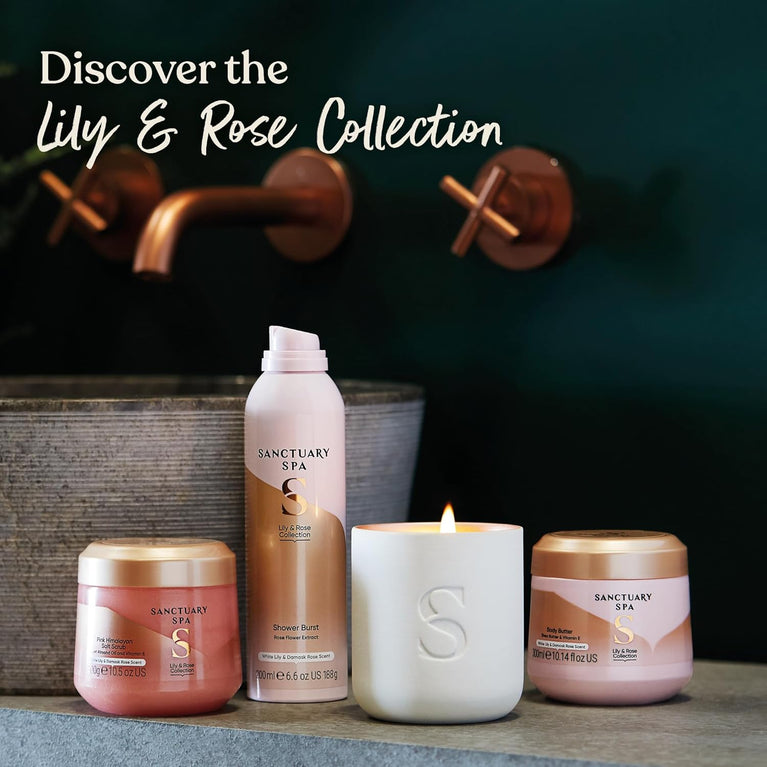 Luxurious Lily & Rose Body Butter - Shea Moisturiser, 300ml