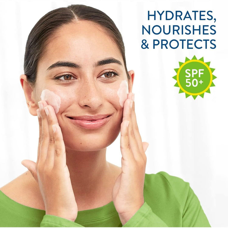 Cetaphil 2-in-1 Nourishing Face Moisturiser with Glycerin, Vitamin E, and SPF 50+