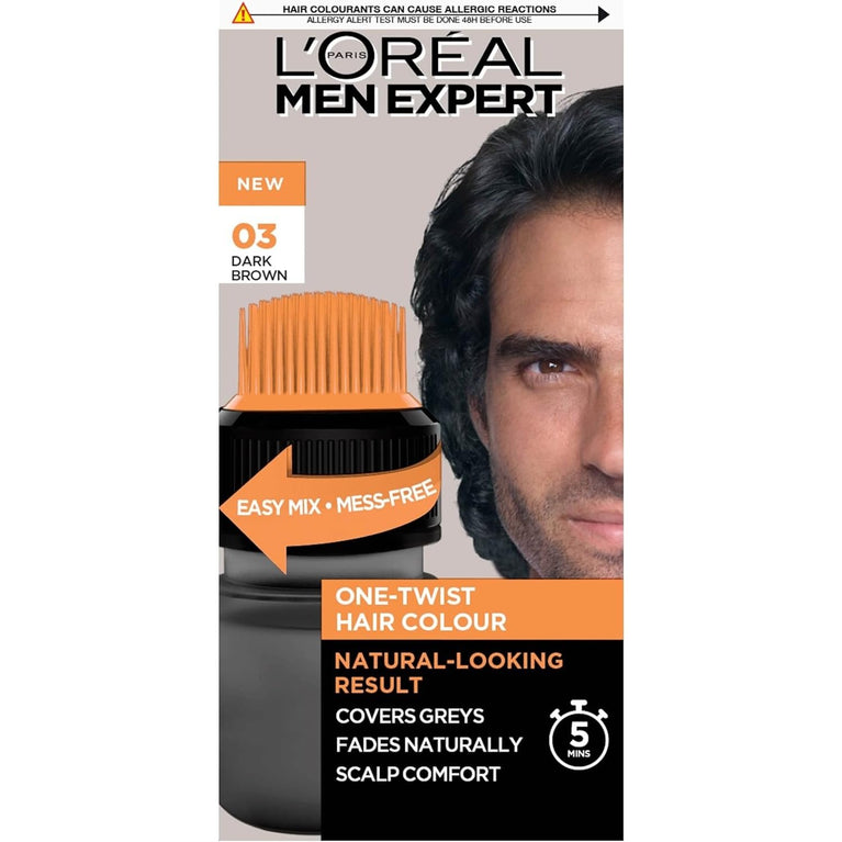 L'Oreal Paris Men's Easy Hair Color Solution, 5-Minute Grey Coverage, 7 Shades Available