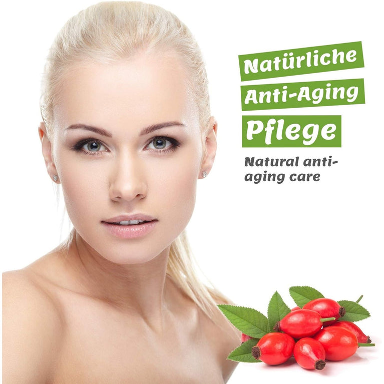 Rosehip Oil 120ml - Cold Pressed Vegan Anti-aging Oil for Face, Body, and Hair