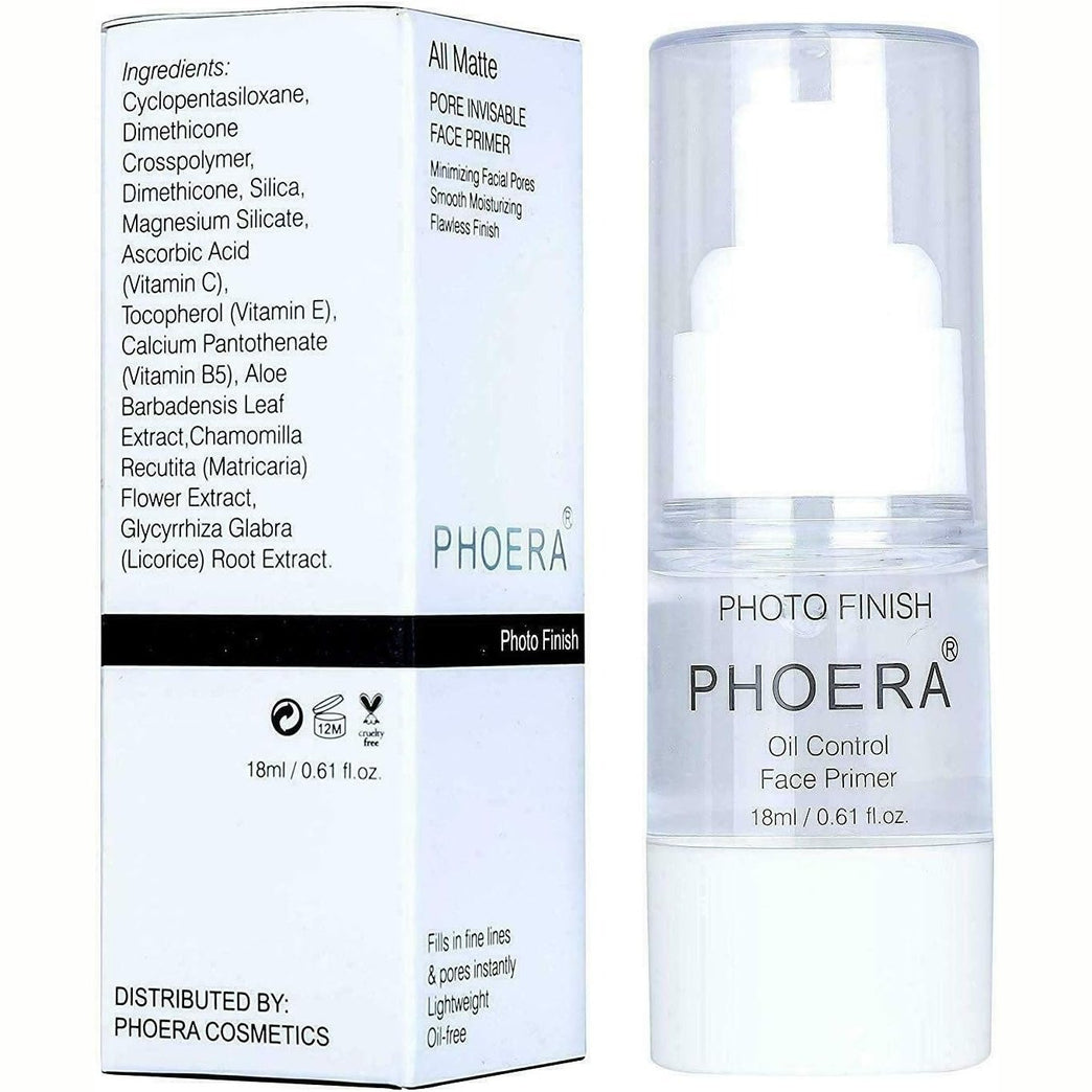 AQUAPURITY's PHOERA Primer - Cruelty-Free 18ML Makeup Base for Extended Flawless Coverage and Oil Control