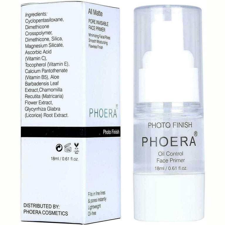 AQUAPURITY's PHOERA Primer - Cruelty-Free 18ML Makeup Base for Extended Flawless Coverage and Oil Control