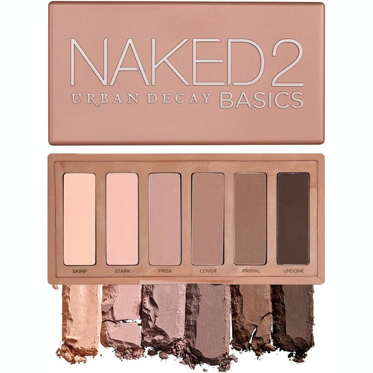 Urban Decay Naked Basics 2 Compact Eyeshadow Palette, 6 Matte Nude Shades for Versatile Looks, Travel-Friendly Size, 7.8g