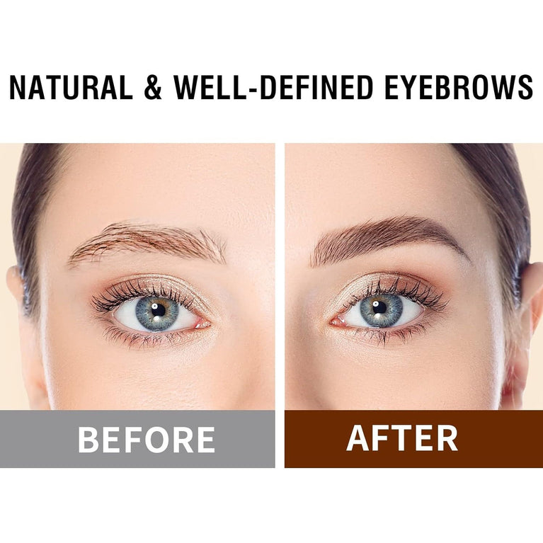 Music Flower 4-Tip Waterproof Eyebrow Pencil in Reddish Brown, Long-Lasting Smudgeproof Brow Pen with Natural Fine Sketch