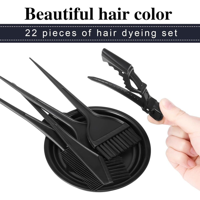 Hair Dye Kit with 20 Pieces Hair Color Tools for Salon and DIY Use