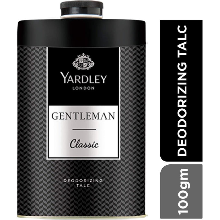 Yardley London Gentleman Deodorizing Talc Talcum Powder - 100g for Men