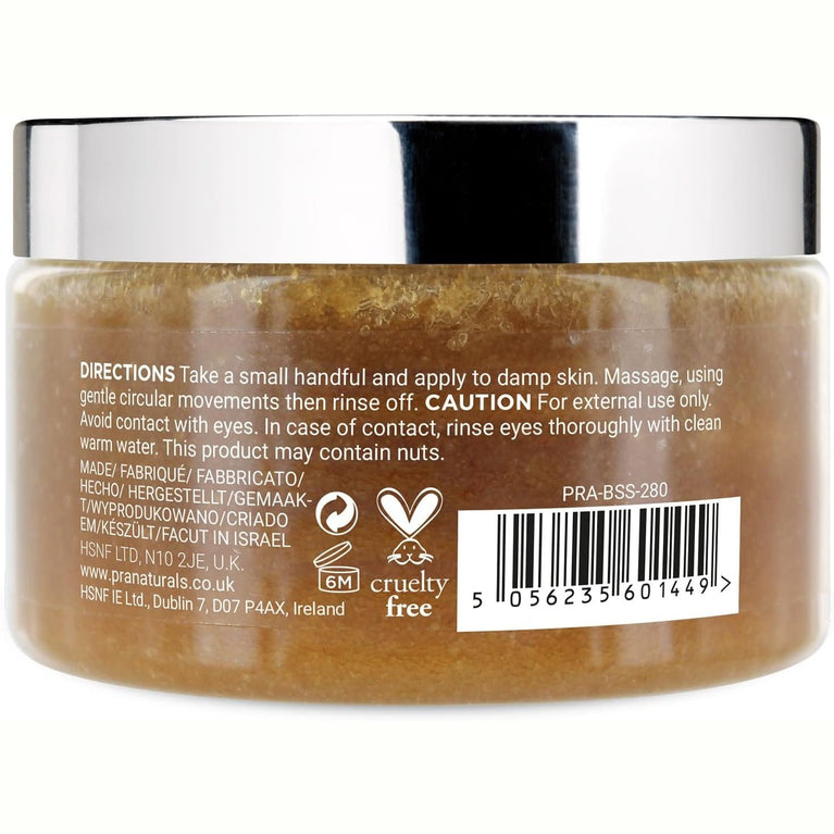 PraNaturals Brown Sugar Body Scrub - Natural Exfoliating Body Scrub - Gently Removes Dead, Dry Skin Cells - 280g