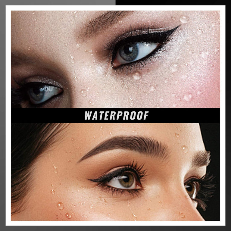 Erinde 12-Piece Black Eyeliner & Eyeshadow Pencil Set - Waterproof, Matte, Soft, Hypoallergenic, Easy-to-Apply Eye Makeup, Suitable for Sensitive Skin
