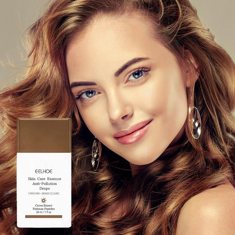 Radiant Tan Peptide Serum Drops | Anti-Pollution Bronzing Solution for Glowing Skin