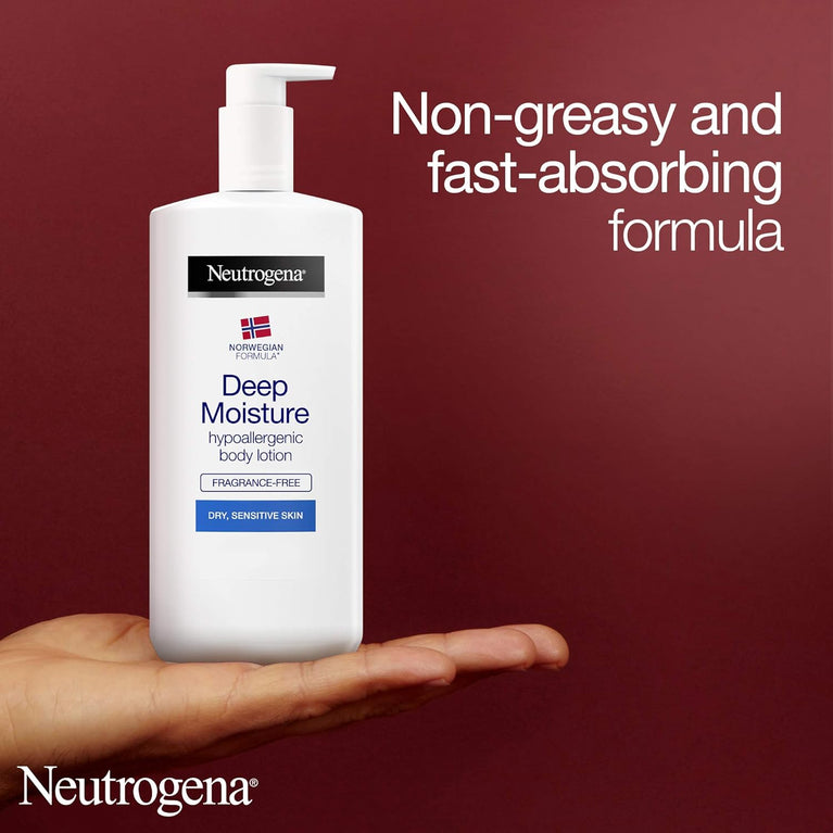 Neutrogena Deep Moisture Body Lotion for Dry and Sensitive Skin, 400 ml