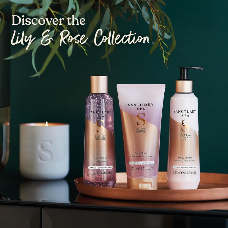 Sanctuary Spa Lily and Rose Body Lotion - Hydrating Vegan Moisturiser