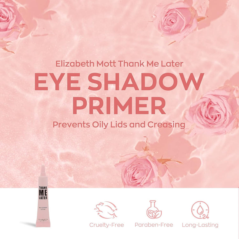 Elizabeth Mott's Korean Beauty Inspired Long-Lasting Eyeshadow Primer - Makeup Base with Oil Control & Anti-Crease Formula for All Day Wear - Ideal Eye Primer for Mature Skin - 10g