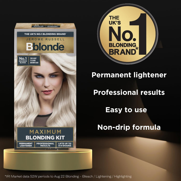 Bblonde Blonding Kit with Avocado Oil - Professional Hair Lightener - Lifts 8-9 Levels