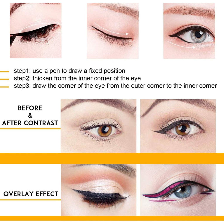 NICEMOVIC Precision Liquid Eyeliner - Ultra-Thin, Waterproof, Long-Lasting, and Smudgeproof Eye Makeup Tool in Elegant Black