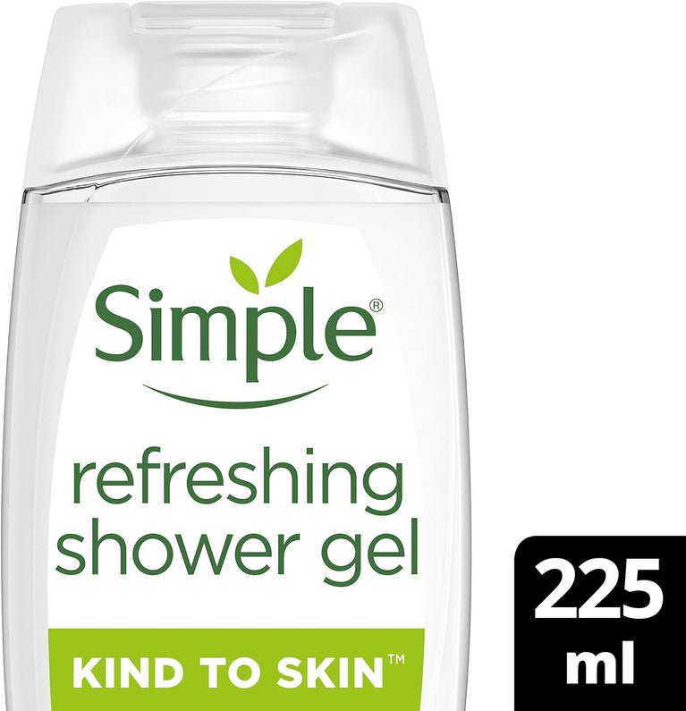 Gentle Cucumber Extract Shower Gel for Dry Skin - Pack of 6, 225 ML Each