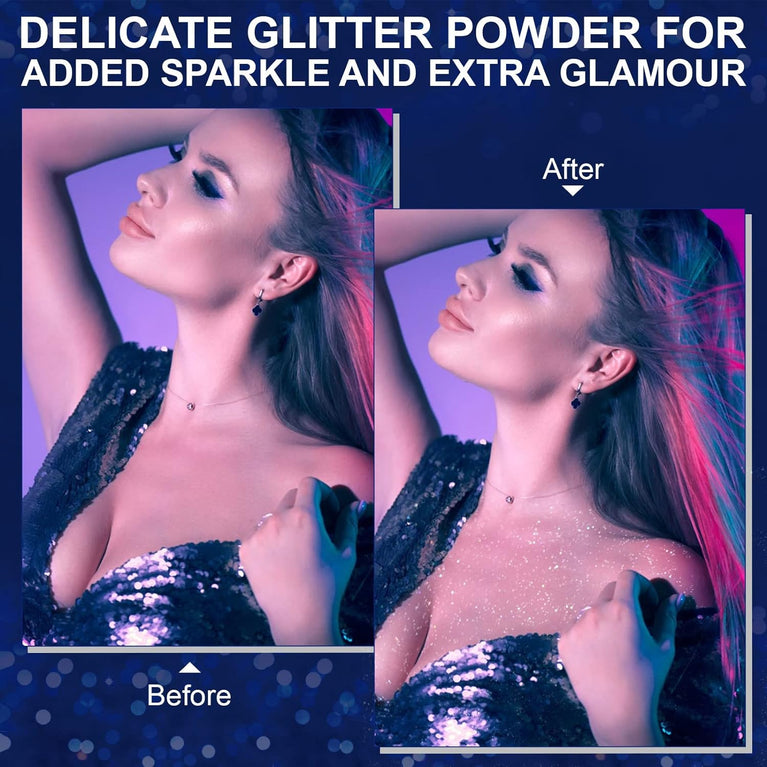 Holographic Body and Hair Glitter Spray: Quick-Drying, Waterproof, Fragrant Shimmer Highlighter for Festivals, Parties, Clubs, and More (1 Piece)