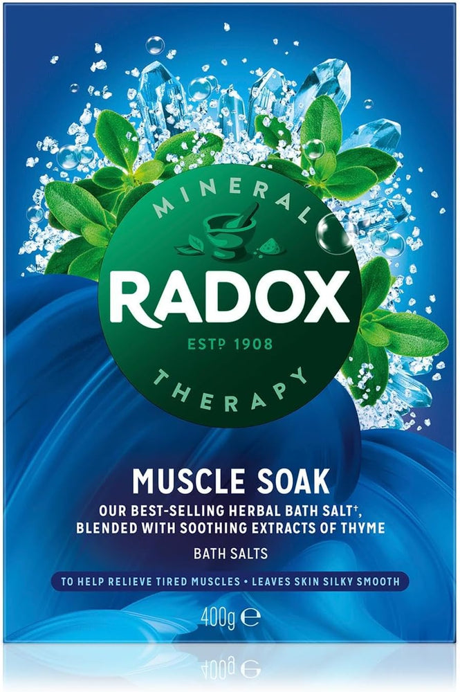 Radox Thyme Scented Muscle Soak Herbal Bath Salt Multi Pack 3 x 400g