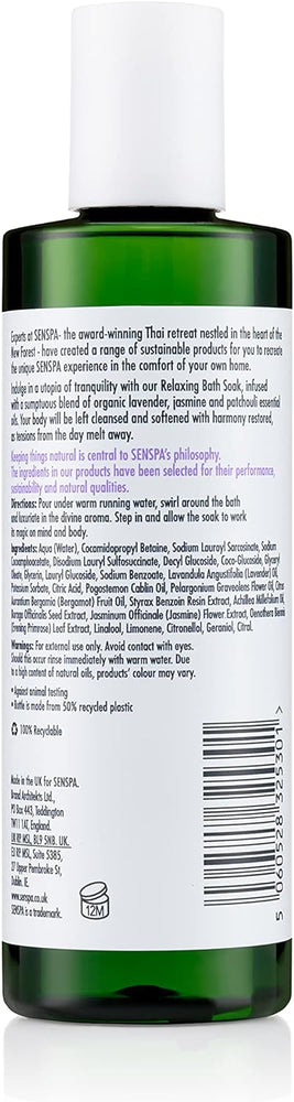 SenSpa Lavender Bath Soak with Vegan Bubble Bath, 250ml