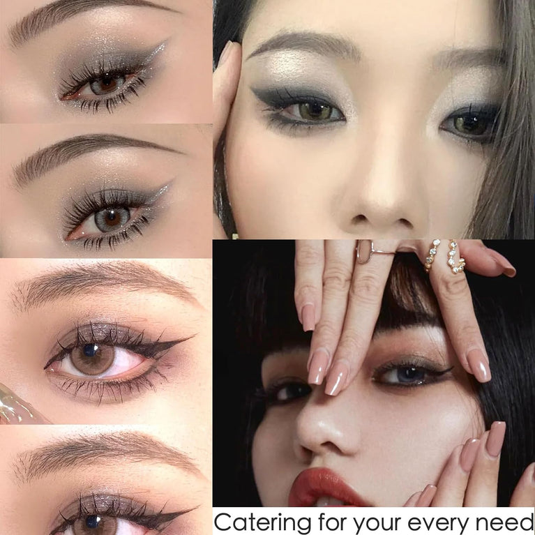 Smokey Silver and Black Gothic Eyeshadow Palette - Waterproof Long-Lasting Matte Eye Shadows in Cold Tones for Women and Girls - Versatile Makeup Pallet for Daily Use or Special Events - Ideal Gift for Halloween and Christmas