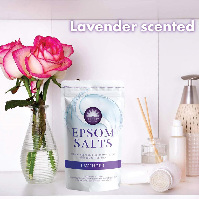 Elysium Spa Lavender Epsom Salts for Therapeutic Bath 1kg