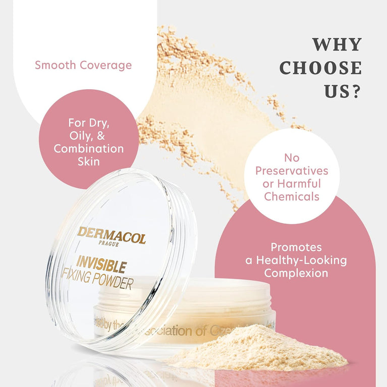 Dermacol Touch-Proof Translucent Setting Powder for Oil Control and Matte Finish, 13.5g