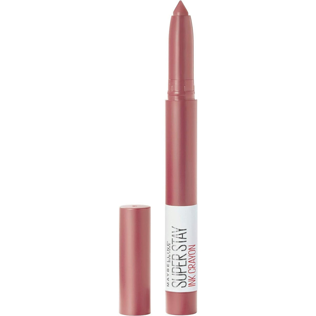 Maybelline Superstay Matte Ink Crayon Lipstick - Longlasting Nude Shade 15 'Lead The Way' with Precision Applicator for up to 8 Hours