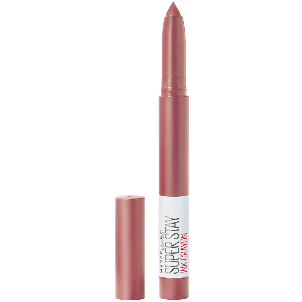 Maybelline Superstay Matte Ink Crayon Lipstick - Longlasting Nude Shade 15 'Lead The Way' with Precision Applicator for up to 8 Hours