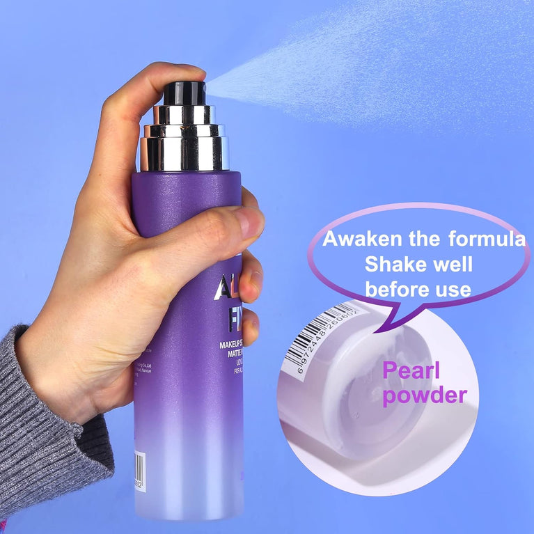 UCANBE Pearl Powder Matte Finish Makeup Setting Spray - Hydrating Long-Lasting 6.7 Fl Oz