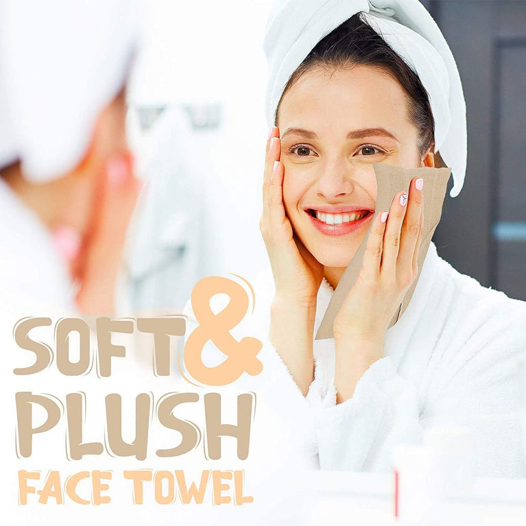 Luxurious Coffee-colored Towelogy® 600GSM Cotton Washcloths Set of 2