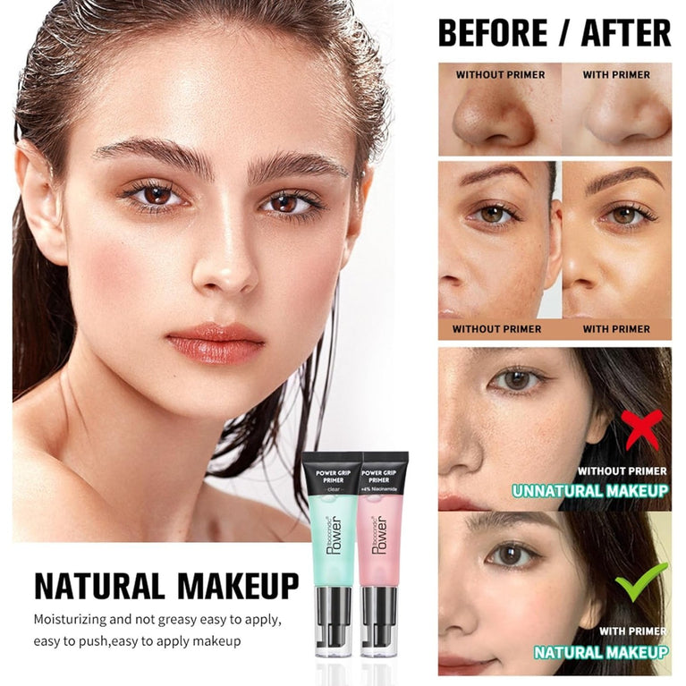 Mrettick Dual-Tone Ultra-Hydrating Primer with Hyaluronic Acid - A Gel Formulation for Long-Lasting, Smooth, and Moisturized Makeup Finish