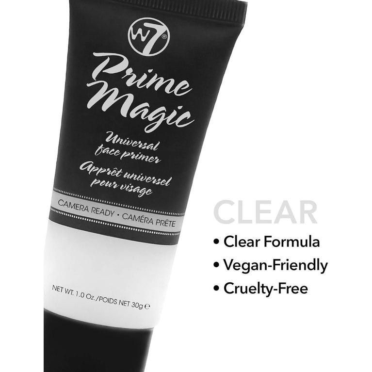 W7 Pore-Minimizing Clear Makeup Primer - Long-Lasting Vegan Formula for Perfect Skin