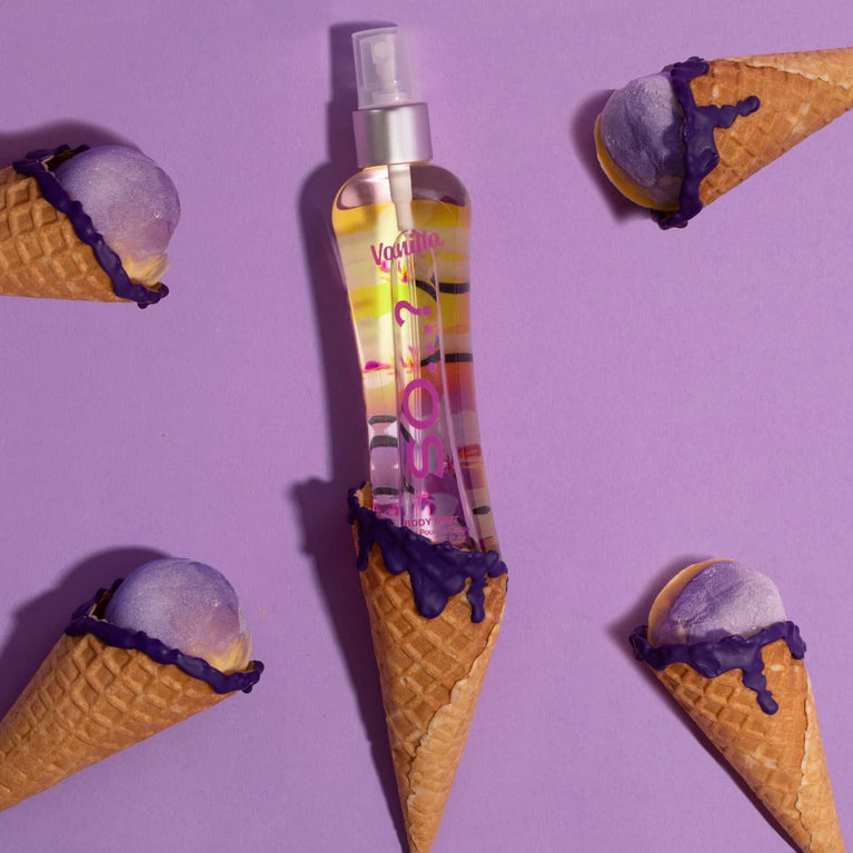 So...? Women's Mixed Fragrance Body Spray Bundle - Candy Floss, Vanilla, Sweet Pea (Pack of 3)