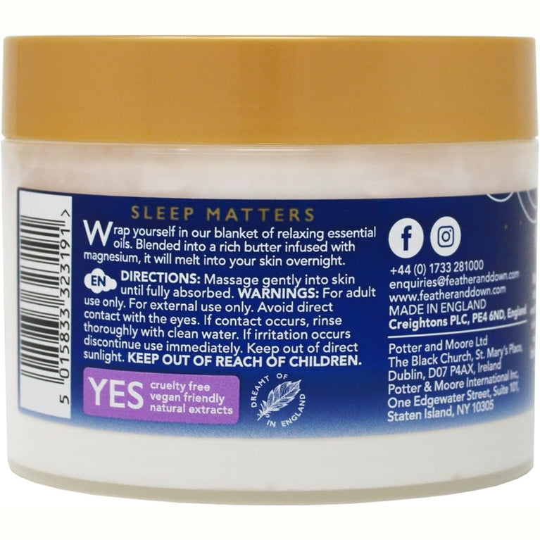 Magnesium-Infused Lavender and Chamomile Sleep Butter - 300ml