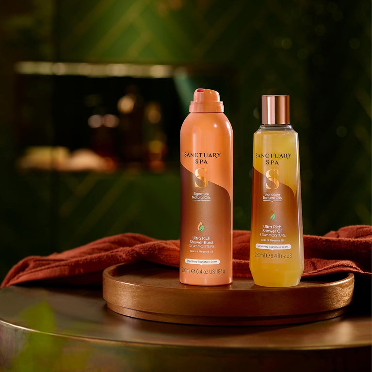 Ultra Hydrating Sanctuary Spa Shower Oil with Orange Essence for Dry Skin, 250 ml