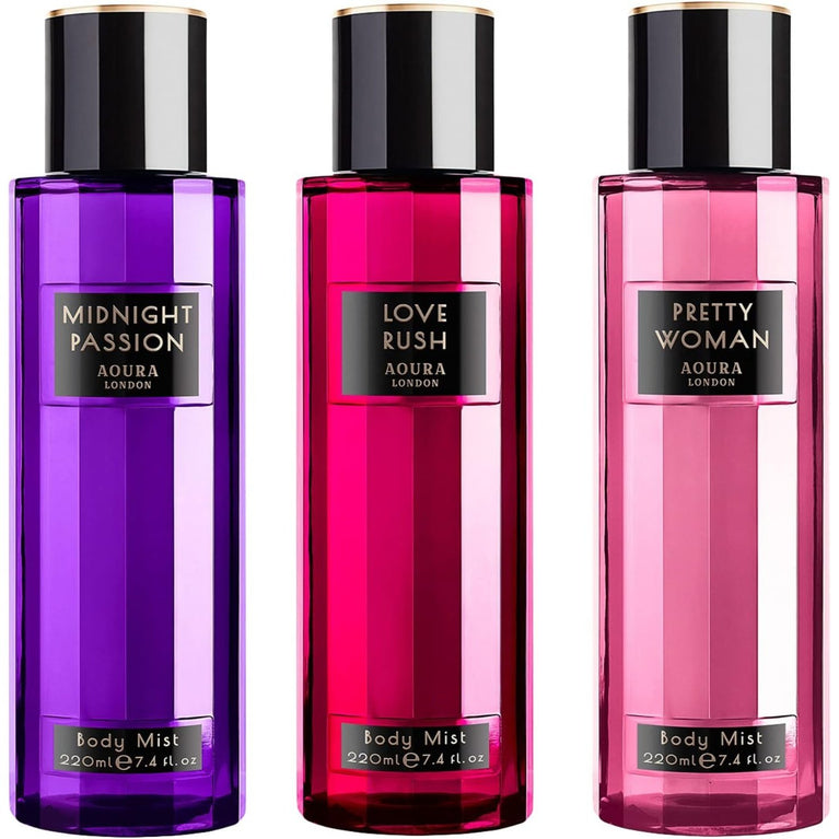 Aoura London Women's Body Mist Bundle - Mixed Fragrance Spray