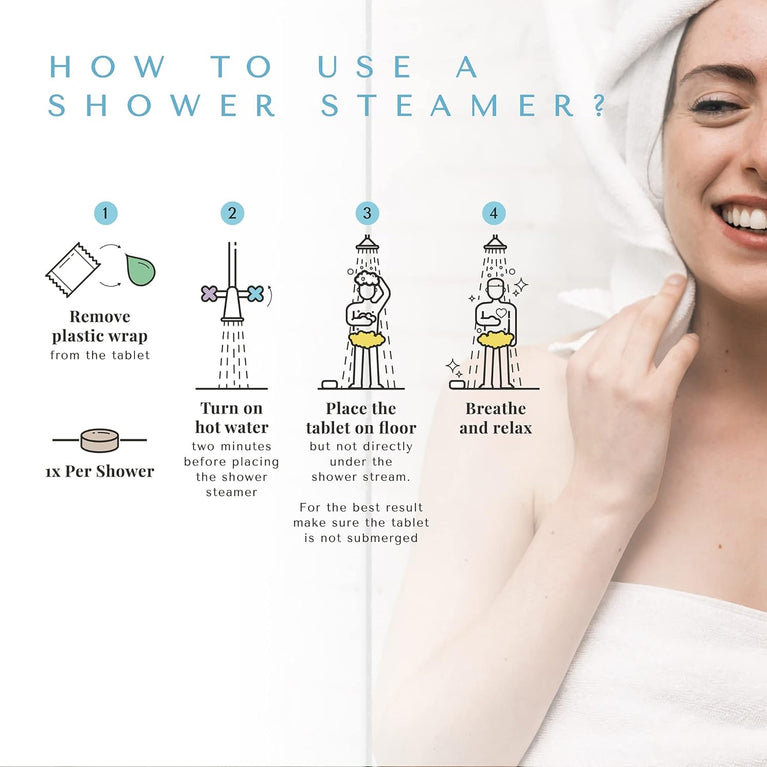 Ultimate Relaxation Shower Steamers Set with Lavender and Eucalyptus Essential Oils - Pack of 10 | Spa and Pamper Gifts for Her