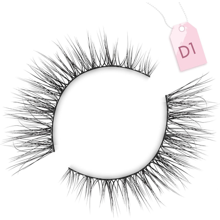 Onlyall Premium Natural-Look Wispy False Eyelashes with Ultra-Thin Band, Soft Flared Design, Lightweight Synthetic Fibers, 7 Pair Pack D1