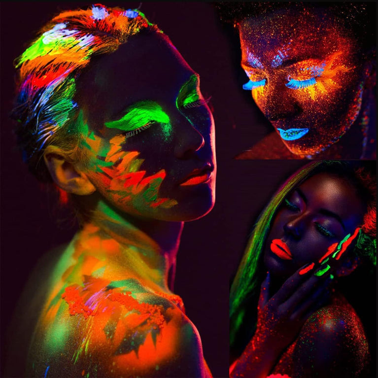 Proamate UV Glow Neon Body and Face Art Paint Kit - Perfect for Parties, Halloween, Carnivals, and Festivals (10ml)
